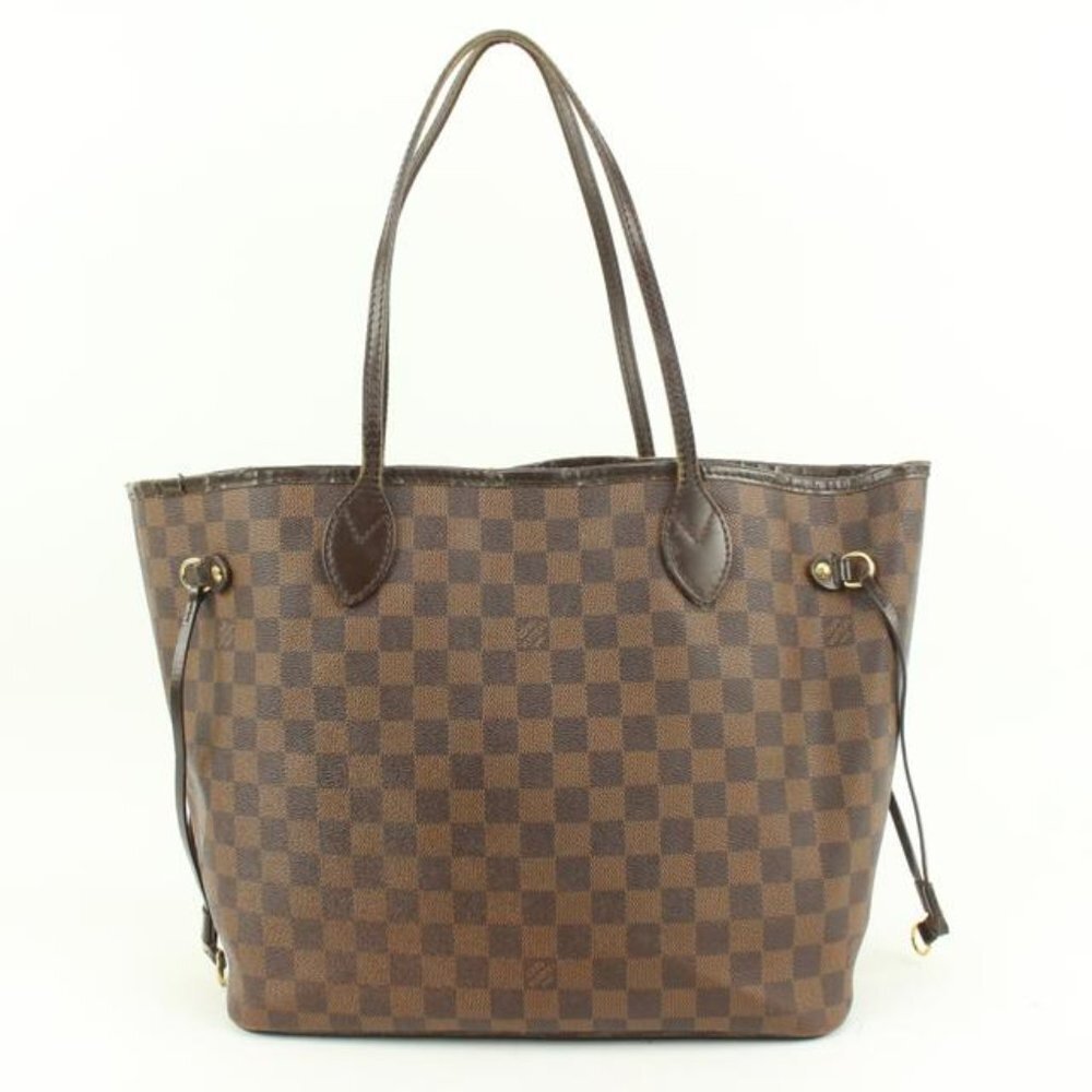 Louis Vuitton Damier Ebene Neverfull MM Tote Bag 88lv39s